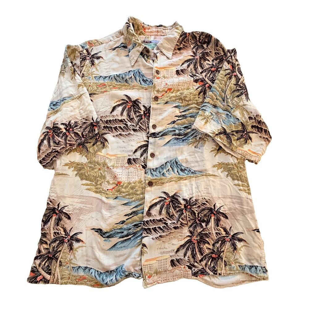 Reyn Spooner Mens Hawaiian Vintage Button Down Shirt XL
